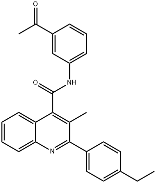 N-(3-acetylphenyl)-2-(4-ethylphenyl)-3-methylquinoline-4-carboxamide Structure