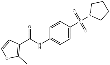 2-methyl-N-(4-pyrrolidin-1-ylsulfonylphenyl)furan-3-carboxamide Structure