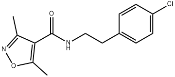 N-[2-(4-chlorophenyl)ethyl]-3,5-dimethyl-1,2-oxazole-4-carboxamide 구조식 이미지