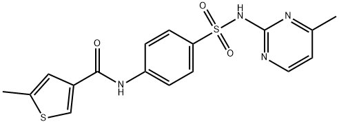 5-methyl-N-[4-[(4-methylpyrimidin-2-yl)sulfamoyl]phenyl]thiophene-3-carboxamide Structure