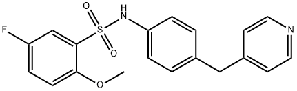 5-fluoro-2-methoxy-N-[4-(pyridin-4-ylmethyl)phenyl]benzenesulfonamide 구조식 이미지