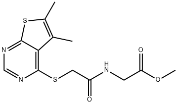 methyl 2-[[2-(5,6-dimethylthieno[2,3-d]pyrimidin-4-yl)sulfanylacetyl]amino]acetate 구조식 이미지