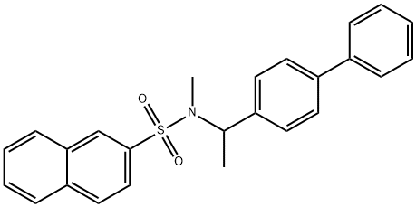 N-methyl-N-[1-(4-phenylphenyl)ethyl]naphthalene-2-sulfonamide 구조식 이미지