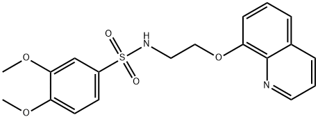 3,4-dimethoxy-N-(2-quinolin-8-yloxyethyl)benzenesulfonamide 구조식 이미지