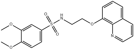 3,4-dimethoxy-N-(2-quinolin-8-yloxyethyl)benzenesulfonamide Structure