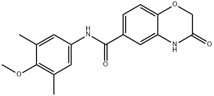 N-(4-methoxy-3,5-dimethylphenyl)-3-oxo-4H-1,4-benzoxazine-6-carboxamide Structure