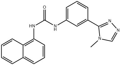 1-[3-(4-methyl-1,2,4-triazol-3-yl)phenyl]-3-naphthalen-1-ylurea 구조식 이미지