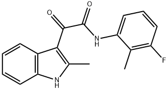 N-(3-fluoro-2-methylphenyl)-2-(2-methyl-1H-indol-3-yl)-2-oxoacetamide 구조식 이미지