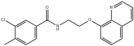 3-chloro-4-methyl-N-(2-quinolin-8-yloxyethyl)benzamide 구조식 이미지