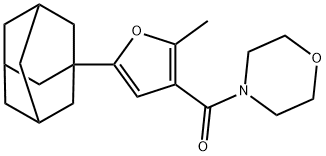 [5-(1-adamantyl)-2-methylfuran-3-yl]-morpholin-4-ylmethanone 구조식 이미지