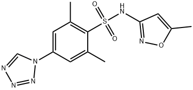 2,6-dimethyl-N-(5-methyl-1,2-oxazol-3-yl)-4-(tetrazol-1-yl)benzenesulfonamide Structure