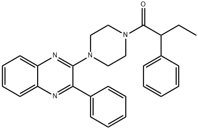 2-phenyl-1-[4-(3-phenylquinoxalin-2-yl)piperazin-1-yl]butan-1-one 구조식 이미지