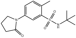 N-tert-butyl-2-methyl-5-(2-oxopyrrolidin-1-yl)benzenesulfonamide 구조식 이미지