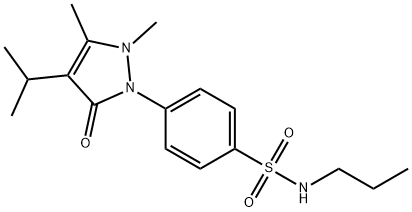 4-(2,3-dimethyl-5-oxo-4-propan-2-ylpyrazol-1-yl)-N-propylbenzenesulfonamide 구조식 이미지