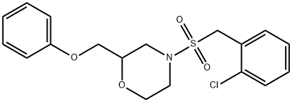 4-[(2-chlorophenyl)methylsulfonyl]-2-(phenoxymethyl)morpholine 구조식 이미지