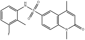 N-(3-fluoro-2-methylphenyl)-1,4-dimethyl-2-oxoquinoline-6-sulfonamide Structure