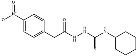 1-cyclohexyl-3-[[2-(4-nitrophenyl)acetyl]amino]thiourea Structure