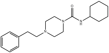 N-cyclohexyl-4-(2-phenylethyl)piperazine-1-carboxamide Structure