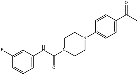4-(4-acetylphenyl)-N-(3-fluorophenyl)piperazine-1-carboxamide Structure