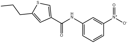 N-(3-nitrophenyl)-5-propylthiophene-3-carboxamide 구조식 이미지