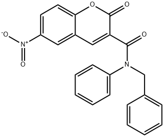 N-benzyl-6-nitro-2-oxo-N-phenylchromene-3-carboxamide Structure