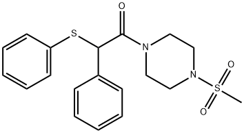 1-(4-methylsulfonylpiperazin-1-yl)-2-phenyl-2-phenylsulfanylethanone 구조식 이미지