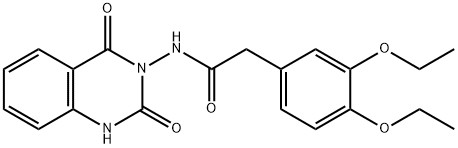 2-(3,4-diethoxyphenyl)-N-(2,4-dioxo-1H-quinazolin-3-yl)acetamide 구조식 이미지