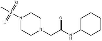 N-cyclohexyl-2-(4-methylsulfonylpiperazin-1-yl)acetamide Structure