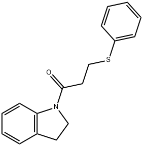 1-(2,3-dihydroindol-1-yl)-3-phenylsulfanylpropan-1-one 구조식 이미지