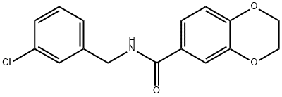 N-[(3-chlorophenyl)methyl]-2,3-dihydro-1,4-benzodioxine-6-carboxamide Structure