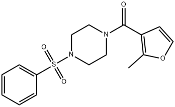 [4-(benzenesulfonyl)piperazin-1-yl]-(2-methylfuran-3-yl)methanone 구조식 이미지