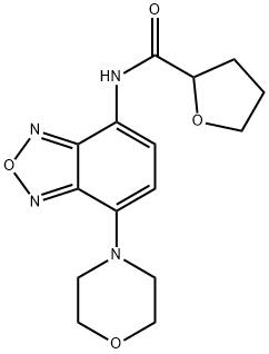 N-(4-morpholin-4-yl-2,1,3-benzoxadiazol-7-yl)oxolane-2-carboxamide 구조식 이미지