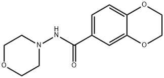 N-morpholin-4-yl-2,3-dihydro-1,4-benzodioxine-6-carboxamide 구조식 이미지