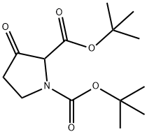 N-(tert-butoxycarbonyl)-3-oxoproline tert-butyl ester Structure