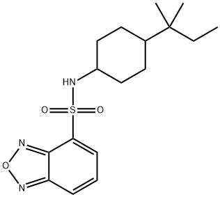 N-[4-(2-methylbutan-2-yl)cyclohexyl]-2,1,3-benzoxadiazole-4-sulfonamide 구조식 이미지