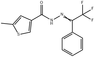 5-methyl-N-[(Z)-(2,2,2-trifluoro-1-phenylethylidene)amino]thiophene-3-carboxamide 구조식 이미지