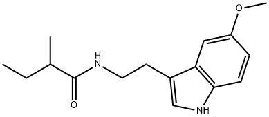 N-[2-(5-methoxy-1H-indol-3-yl)ethyl]-2-methylbutanamide Structure