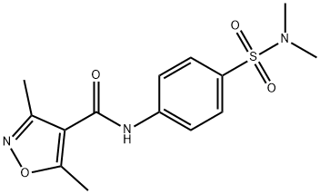 N-[4-(dimethylsulfamoyl)phenyl]-3,5-dimethyl-1,2-oxazole-4-carboxamide 구조식 이미지