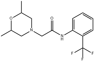 2-(2,6-dimethylmorpholin-4-yl)-N-[2-(trifluoromethyl)phenyl]acetamide 구조식 이미지