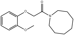 1-(azocan-1-yl)-2-(2-methoxyphenoxy)ethanone 구조식 이미지