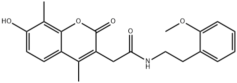 2-(7-hydroxy-4,8-dimethyl-2-oxochromen-3-yl)-N-[2-(2-methoxyphenyl)ethyl]acetamide Structure