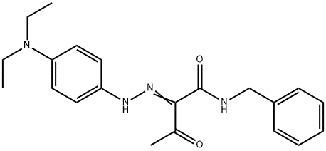 (2E)-N-benzyl-2-[[4-(diethylamino)phenyl]hydrazinylidene]-3-oxobutanamide 구조식 이미지