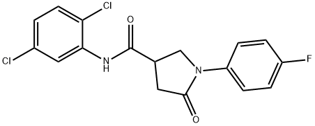 N-(2,5-dichlorophenyl)-1-(4-fluorophenyl)-5-oxopyrrolidine-3-carboxamide Structure