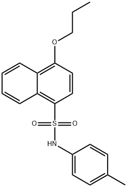 N-(4-methylphenyl)-4-propoxynaphthalene-1-sulfonamide 구조식 이미지