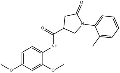 N-(2,4-dimethoxyphenyl)-1-(2-methylphenyl)-5-oxopyrrolidine-3-carboxamide Structure