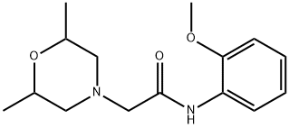 2-(2,6-dimethylmorpholin-4-yl)-N-(2-methoxyphenyl)acetamide 구조식 이미지