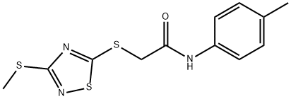 N-(4-methylphenyl)-2-[(3-methylsulfanyl-1,2,4-thiadiazol-5-yl)sulfanyl]acetamide Structure