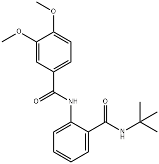 N-[2-(tert-butylcarbamoyl)phenyl]-3,4-dimethoxybenzamide Structure