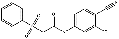 2-(benzenesulfonyl)-N-(3-chloro-4-cyanophenyl)acetamide Structure