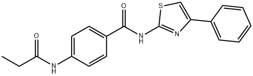 N-(4-phenyl-1,3-thiazol-2-yl)-4-(propanoylamino)benzamide Structure